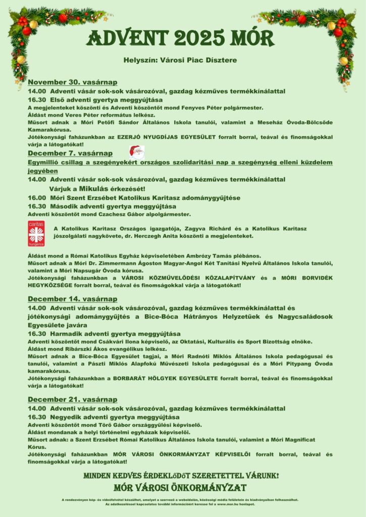 1646 adventi programok mor